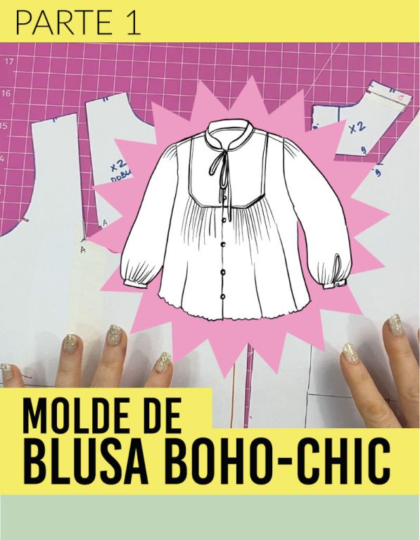 Molde de una blusa bohemio-chic parte 1