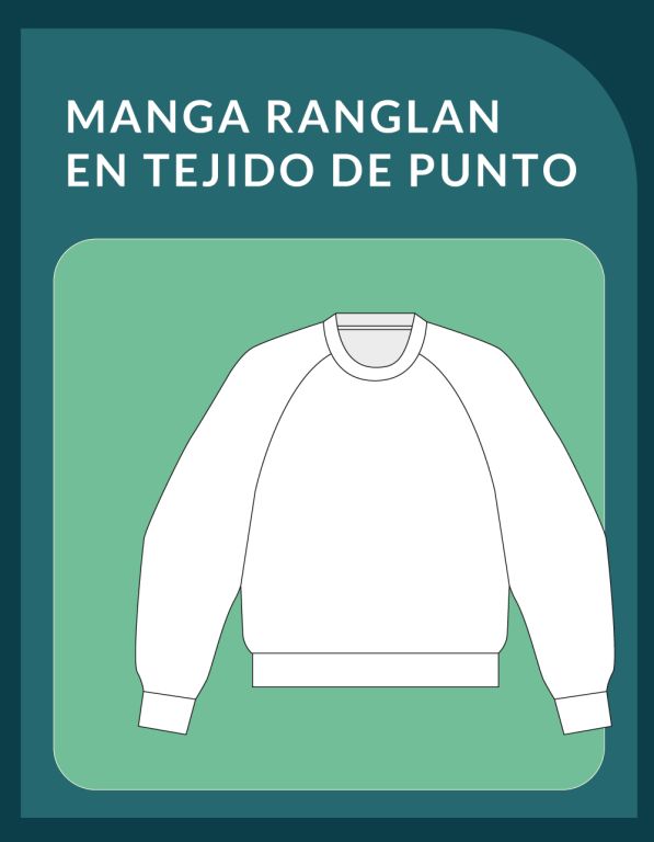 Manga ranglan para tejido de punto
