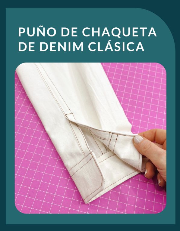 Puño de chaqueta de denim